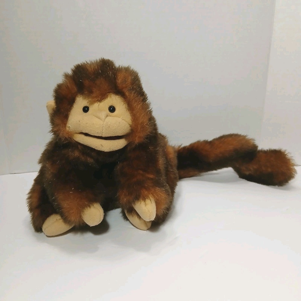 Folkmanis Monkey Puppet Soft Brown Long Tail